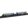 Wagon towarowy podwójna platforma T3000e z ładunkiem, Wascosa Piko 24600 HO 1:87